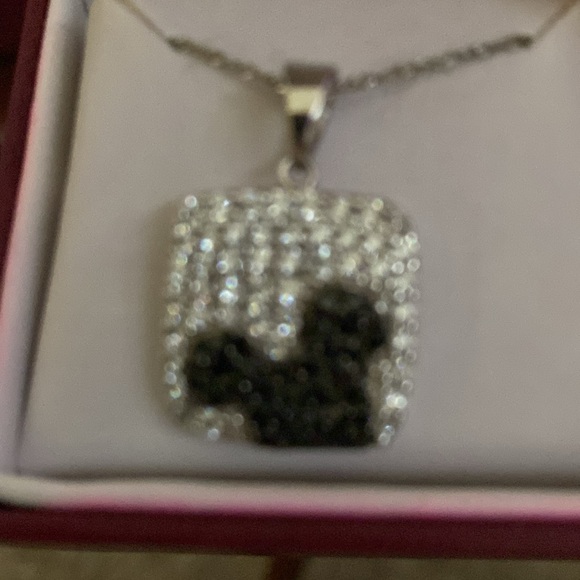 Silver Mickey ear necklace - Picture 2 of 5